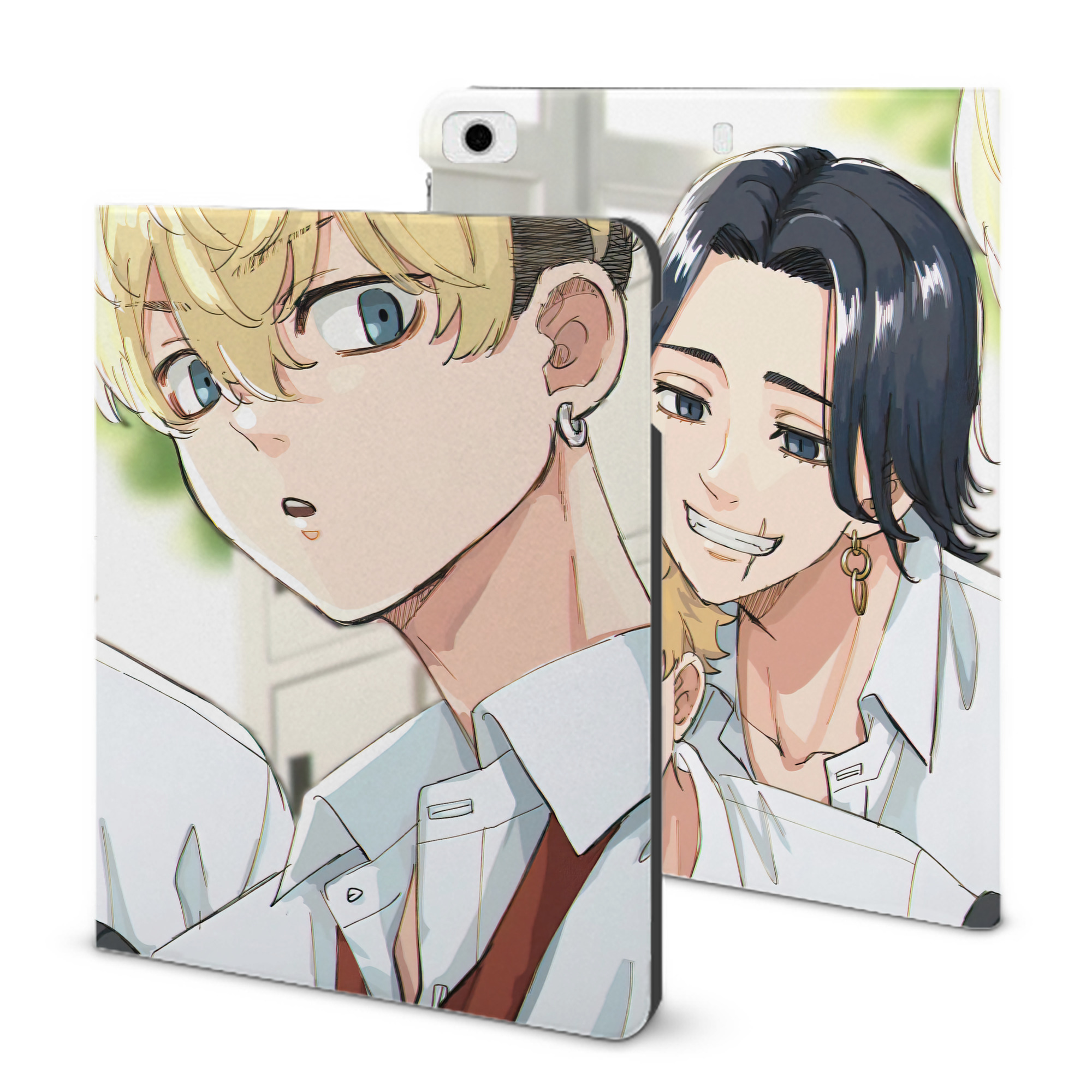 （画像用） 東京リベンジャーズ Tokyo Revengers IPad ケース ブック型 PUレザー TPU 耐衝撃 軽量 薄型 ペン収納なし 全面保護 IPad 各モデル対応